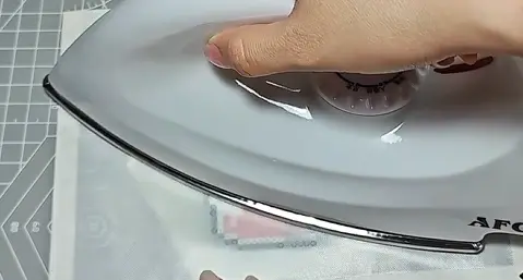 Baking Paper with perler bead pattern