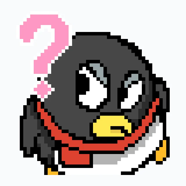 perler bead pattern pixel art 腾子企鹅问号