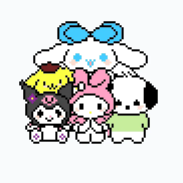 perler bead pattern pixel art 三丽鸥贴贴