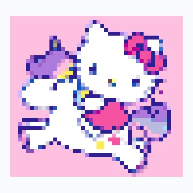 perler bead pattern pixel art kity