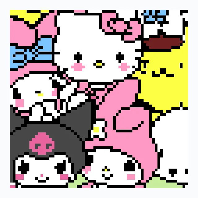 perler bead pattern pixel art 三丽鸥贴贴