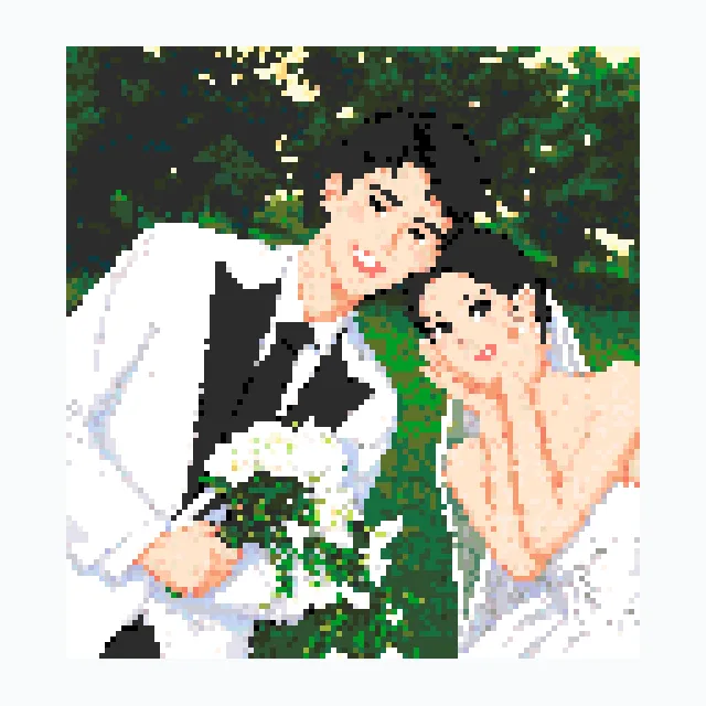 perler bead pattern pixel art Wedding