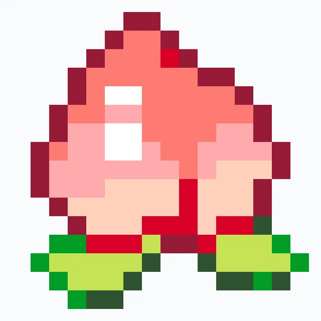 perler bead pattern pixel art 桃子