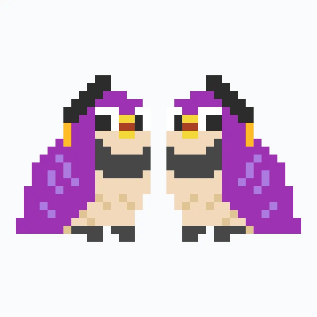 perler bead pattern pixel art Pro Parrot - Purple