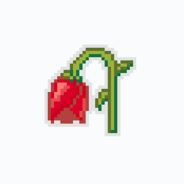 perler bead pattern pixel art 枯萎玫瑰花