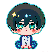 perler bead pattern pixel art Rin itoshi Chibi :D