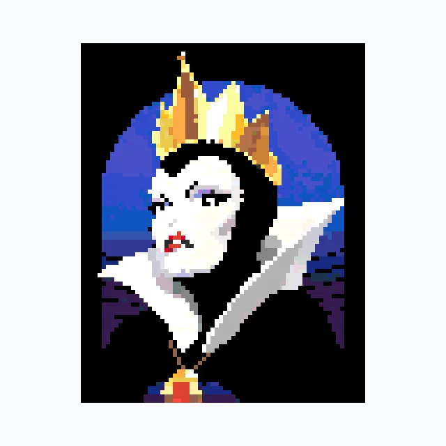 perler bead pattern pixel art 邪恶皇后