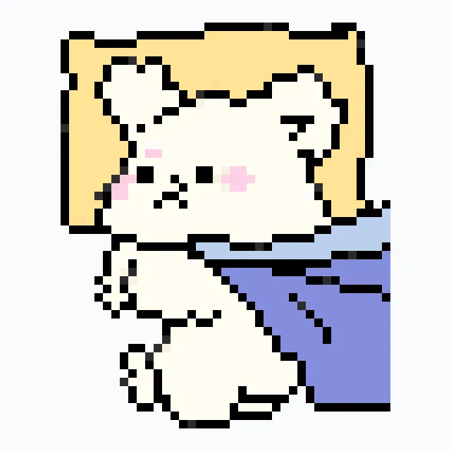 perler bead pattern pixel art 线条小狗小白