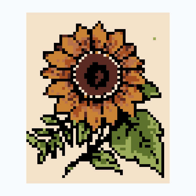 perler bead pattern pixel art Sunflower