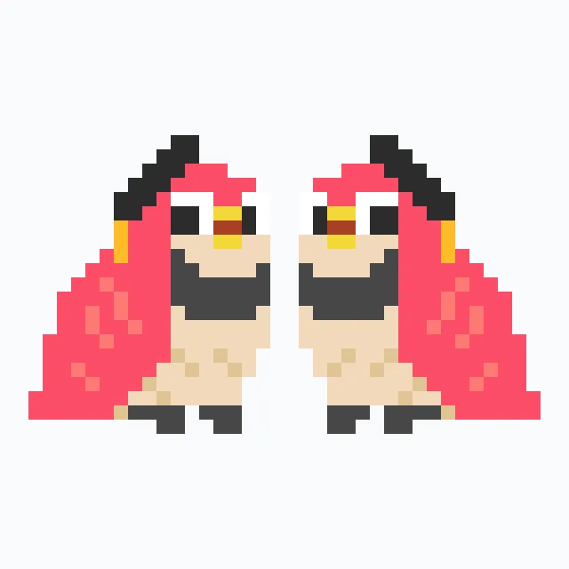 perler bead pattern pixel art Pro Parrot - Pink