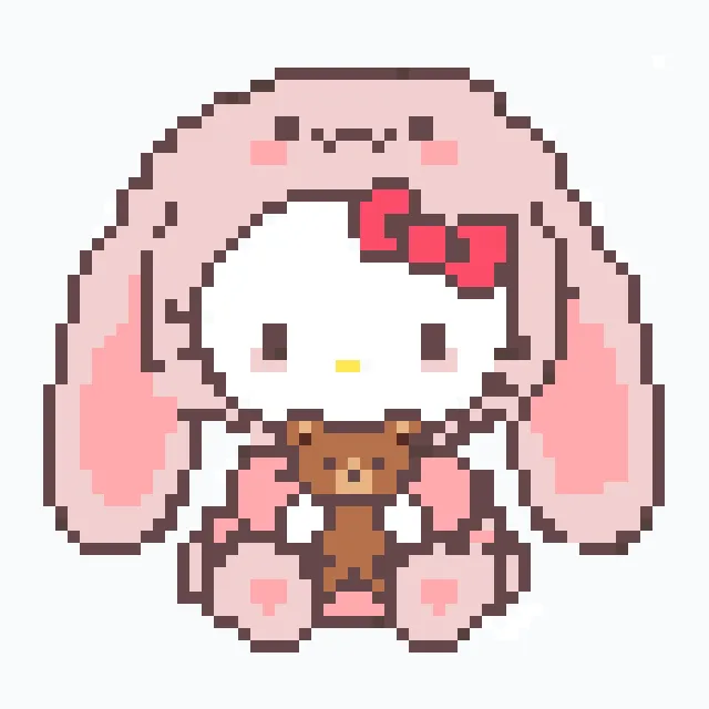 perler bead pattern pixel art kitty