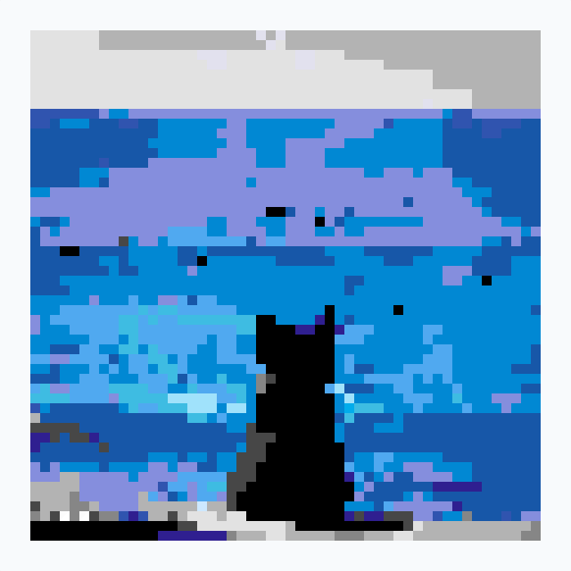 perler bead pattern pixel art 猫和海