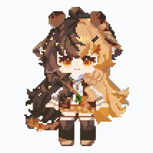 perler bead pattern pixel art 折原露露Q版