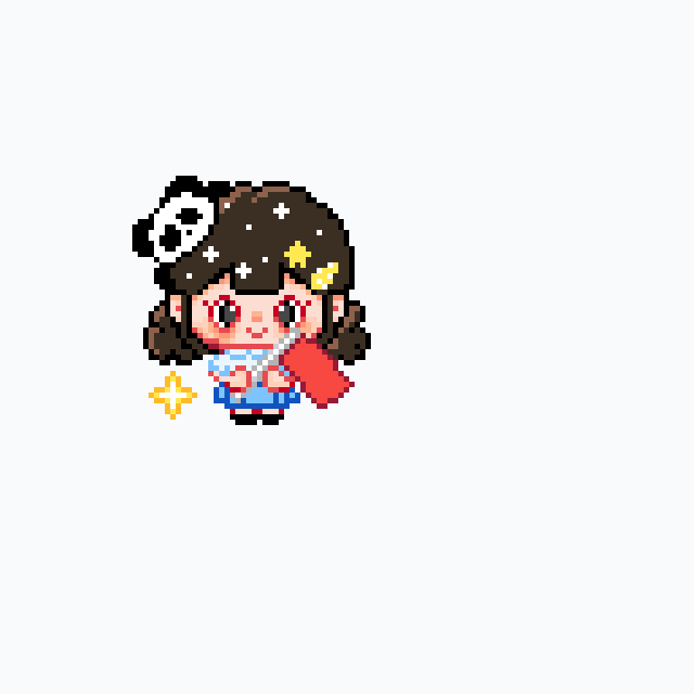 perler bead pattern pixel art 小熊猫