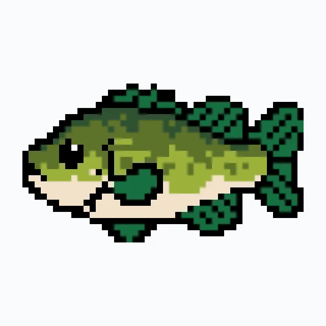 perler bead pattern pixel art Q版鲈鱼