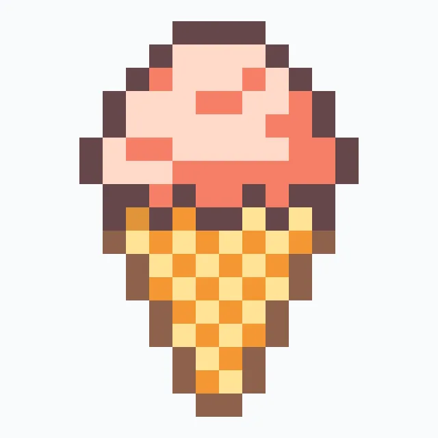 perler bead pattern pixel art ice cream