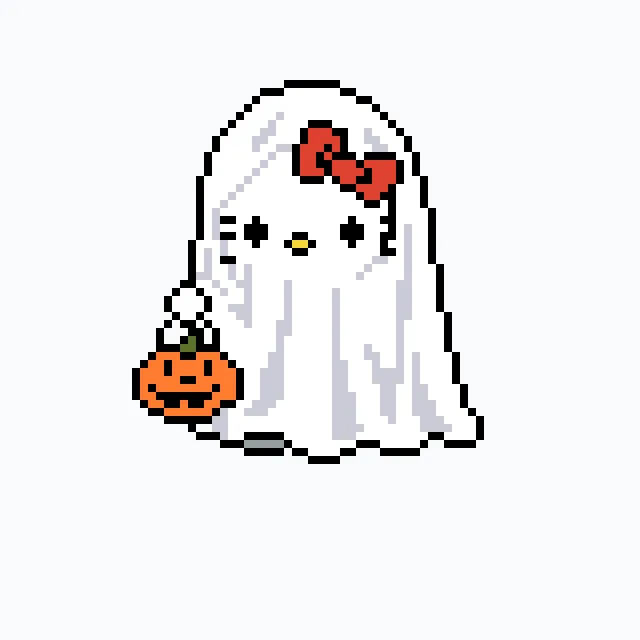perler bead pattern pixel art 小鬼kitty