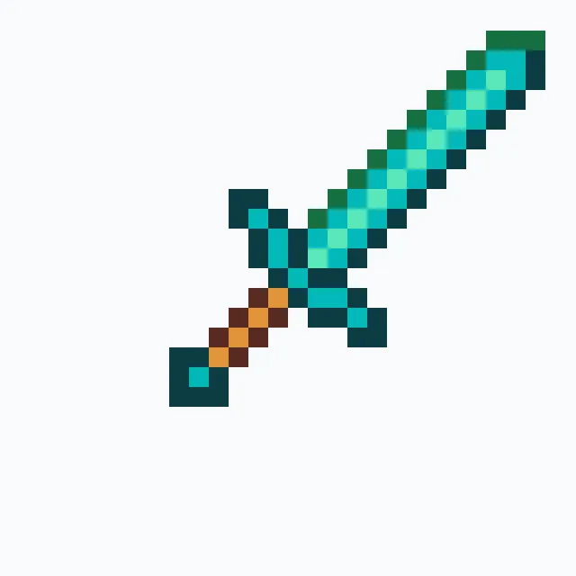 perler bead pattern pixel art 钻石剑