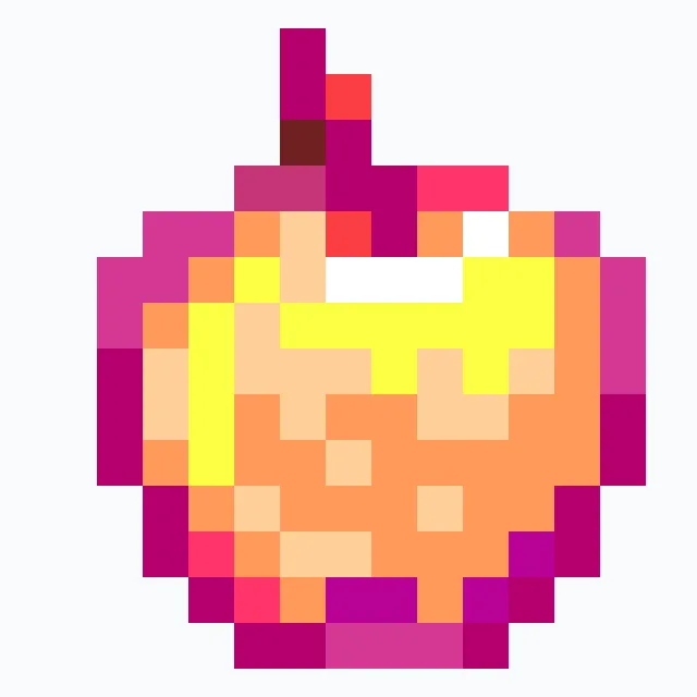 perler bead pattern pixel art 金苹果