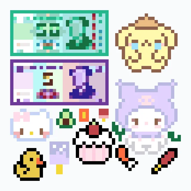 perler bead pattern pixel art 拼豆创作图