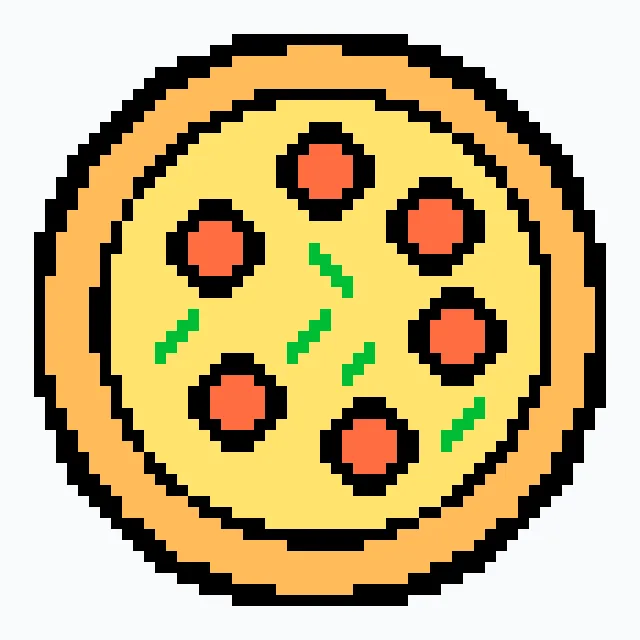perler bead pattern pixel art 披萨图纸