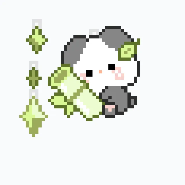 Bügelperlen Vorlage panda