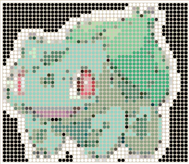 Perler bead pattern after mirroring prepared for ironing and correct display orientation